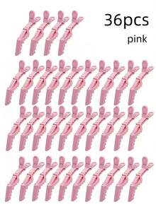 36/24/12/10/7/6/1pc Set Salon Crocodile Clips, Plastic Crocodile Clips, Seamless Bangs Clips, Duck Bill Crocodile Clips, Makeup Artist Side Positioning Clips, Hairstylist Sectioning Clips, Suitable For Salon, Home Or Hotel Travel, Non-Slip Crocodile Clips, Multi-Functional Hair Clips, Hairstyling Tools, Head Accessories, Hair Accessories For Women - Multicolor - View 27