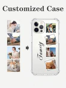 1 pieza Funda de teléfono personalizada compatible con iPhone 17, 16, 15, 14, 13, 12, 11 Plus Pro Max Pro, Galaxy, OPPO, Redmi, diseño de patrón DIY, cubierta protectora transparente anti-caída, adecuada como regalo de cumpleaños, aniversario, Acción de Gracias, Navidad, día de la boda o festivo para familiares, amigos, novia/novio