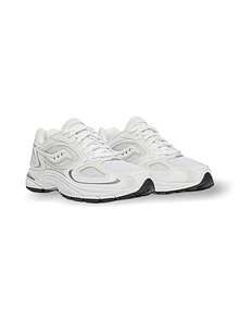 Saucony Grid Jazz 9 男女通用运动鞋 透气吸汗 百搭 Logo 纯色 弹性好 易洗 运动户外跑步 日常上学 白色 米白色 S70898-9 - 米色/白色 - 查看 2