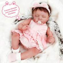 zxr Reborn Muñeca de Silicona Juguete Realista de 50 cm Muñeca Niña Reborn Cuerpo Completo Realista Regalos de Juguete Suaves y Realistas para Niños a Partir de 3 Años121 - como en la foto - Ver 5