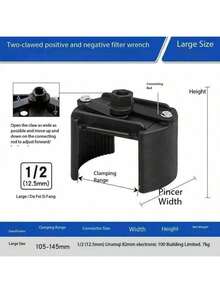 1pc Heavy Duty Adjustable Oil Filter Wrench - 60-80mm (2.36-3.15 Inch) Dual-Sided Handle, Durable Metal Construction, Easy Disassembly And Installation, Suitable For Automotive And Industrial Use, Automotive Tool, Sturdy Tool Design, Robust Structure Oil Filter Wrench, Dual Claw, Reversible, For Oil Filter Cartridge Removal And Installation - Multicolor - View 14