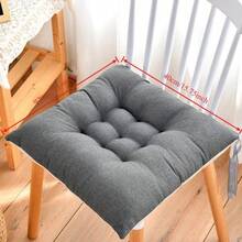 1件加厚亚麻坐垫，椅子垫，适用于办公室、学校，四季皆宜 - 彩色 - 查看 3