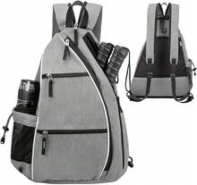 CHENGBAO CHENGBAO Bolsa de tenis,mochila padel resistente al agua raquetero,cruz mochila tennis bag para hombres y mujeres,Impermeable Movimiento Mochila,Hebillas Ajustables Para Hombros Mochilas - Gris - Ver 1