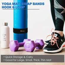 1pc High Strength Elastic Strap, Stretchable, For Yoga/Fitness/Sports/Pilates Mat Storage - Black - View 6