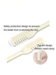 2/3/4/5pcs Nose Hair Trimmer, Easy To Clean, Ear Hair Trimmer, 2-In-1 Trimmer: 360° Rotary Nose Hair Trimmer, Unisex, Essential For Personal Care, 3/2/1pcs Set - Light Yellow - View 11