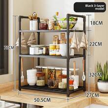 1 chiếc kệ đứng để bàn 1-5 tầng, giá đựng gia vị nhà bếp, kệ đựng đồ gia dụng. - Nhiều màu - Xem 13