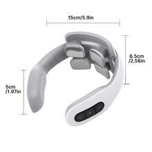 Senmeo Portable Voice Shoulder And Neck Massager, Neck And Back Massager - 4 Modes And 16 Levels Of Intensity Deep Tissue Kneading, USB Rechargeable, Ergonomic Design For Back/Neck Pain Relief - Gift For Parents/Elderly/Healthy/Ladies/Men Deep Kneading Massage Like A Human, Free Your Hands! - H81 Trắng - Xem 4