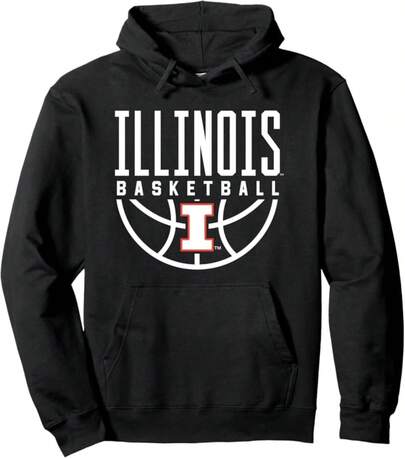 A Top Choice For Winter  University Of Illinois Fighting Illini Basketball Arch Pullover Hoodie Long Sleeve Tops Women