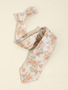 1pc Fashionable Casual & Versatile Men's Floral Pattern Necktie, Suitable For Daily Wear, Banquet, Party Matching - A - View 8