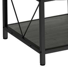 Yitahome Round Coffee Table For Living Room,80x80x46cm Retro Central Table With Storage Shelf, Industrial Modern Coffee Table With Sturdy Metal Legs Simple Center Table For Home Office - Grey - View 7