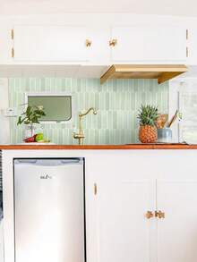 1/10/20PCS Fish Scale Matte Self-Adhesive PVC Wall Sticker, 11.8" X 11.8", Ultra-Thin And Ultra-Light 3D Wall Panel, Living Room Decorative Wall Sticker, Kitchen Backsplash, Tile Wall Sticker, Modern Decor Style, Home DIY Decoration - Multicolor - View 8