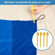 Manta para Playa 200 X 210, Manta para Picnic, Mantel Picnic, Picnics Blanket con Bolsa Porttil, Tapete Picnics para Playas, Csped, Senderismo, Camping - Azul - Ver 4