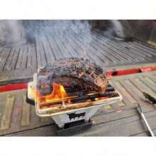 Asador Metalico para Carbon Modelo Torito Parrilla Portatil para Mesa Brasero para Carne Asada Grill para Camping BBQ Barbeque Anafre para Centro de Mesas en Jardin Patios Reuniones Con Agarraderas y Base de Madera Para Banquetes y Cazuelas Parrillero Artesanal - como en la foto - Ver 7