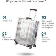 funda de equipaje, Transparente - 0, 4 mm, 20 inch suitcase cover - Funda de maleta de 20" + Transparente-0,4 mm - Ver 6