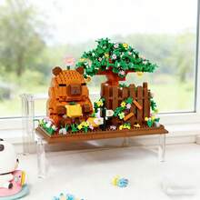 1000+Pcs Micro Particle Hamster Pen Holder, Combines Ornament And Practical Stationery Function, Stable Assembly, Gift Box Version, Ideal For Back To School/Birthday Gift - Multicolor - View 5