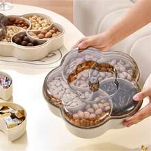 Picnic TablesBandeja Dividida Centro de Mesa Contenedor 5 Compartimientos Removibles Dinamico Para Servir Alimentos Multiusoso Golosinas Dulces Quesos Frutas Picnic Reuniones Organizador - como en la foto - Ver 7