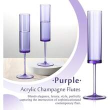 1/2/4/6/8/12 piezas Vasos de champán irrompibles y reutilizables de 5.5oz (163ml) de acrílico transparente, aptos para cócteles, champán, postres, copas de mousse, vasos de jugo, bebidas de bienvenida, ideales para el Día de San Valentín, Ramadán, compromiso, boda, cumpleaños, celebración, fiesta, picnic festivo - Multicolor - Ver 11