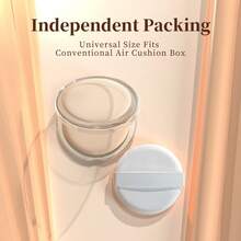 8 Pcs Air Cushion Makeup Sponges For Foundation With Portable Box Latex-Free Blending Sponge For Liquid Cream Foundation And Powder Round Powder Puff Mix Cosmetic Applicators Makeup Tools - Pink - View 2