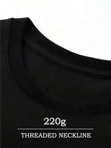 Anti Social Club Graphic Cropped T-Shirt For Boys And Girls Men, Women All Ages Family T-Shirt Letter New Streetwear Clothing Harajuku T-Shirt Cotton Half Sleeve Tee, Y2K Style Casual Cotton Classic Crewneck Design Tee - màu đen - Xem 3