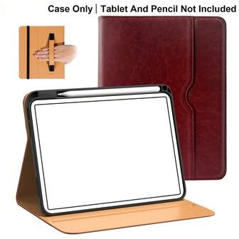 Compatible con iPad (A16) de 11.a generación de 11 pulgadas (modelo 2025) / iPad de 10.a generación de 10.9 pulgadas (modelo 2022), funda protectora con ranura para lápiz, funda de piel premium tipo folio con soporte y función de activación/suspensión automática
