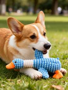 1 pieza Juguete para masticar para perros, juguete de peluche con chillido duradero, juguete de autoentrtenimiento para mascotas, alivio del aburrimiento, juguete para perros que consume energía - Multicolor - Ver 9