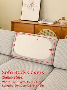 1件装小麦色提花绒面沙发套，加厚床笠，带防滑防宠物抓挠松紧带，适用于1至4座直式沙发 - 灰色 - 查看 13
