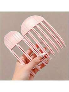 Korean Plastic Comb Root Hair Clip High Top Volumizer, Perfect For Creating Fluffy Bangs On The Forehead, Lazy-Proof, Invisible, Ideal Gift Choice - Hồng - Xem 10