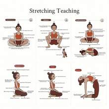 32pcs Yoga Pose Instruction Cards, Boxed Yoga Pose Basics Practice Cards, Stretching Tutorial - Multicolor - View 8