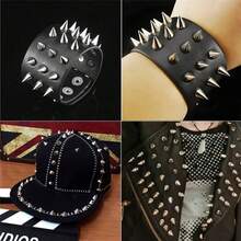 50/100pcs Punk Rock Cone Studs, Silver Tone Studs With Screw Back - DIY Metal Rivets For Motorcycle Jackets, Leather Crafts, Boots And Alternative Fashion Accessories - Multicolor - View 4