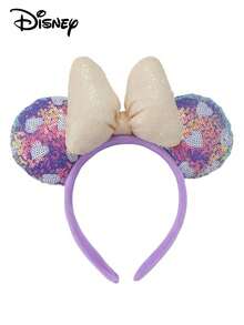 Disney 1 chiếc băng đô cài tóc hình chuột Mickey đính sequin, có 2 kiểu (lấp lánh cầu vồng/trái tim tím ngọt ngào), các chi tiết sequin sáng tạo kết hợp với thiết kế chuột Minnie, sự kết hợp rực rỡ và ngọt ngào, phụ kiện bắt mắt cho các buổi đi chơi và tiệc tùng, mang đến không khí mộng mơ cho diện mạo của bạn, dễ dàng thay đổi kiểu tóc, phụ kiện tóc độc đáo để nâng tầm trang phục của bạn, băng đô cài tóc, phụ kiện đội đầu, phụ kiện làm đẹp tại nhà, phụ kiện tóc. - Nhiều màu - Xem 5