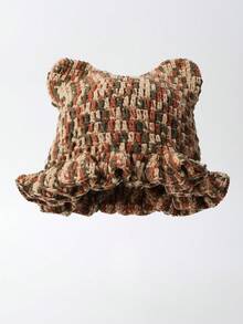 1pc Women's Colorful Cute Cat Ear Handmade Knitted Hat, Fashionable Warm Decorative Hat For Autumn/Winter, Knitted Beanie For Spring/Fall - Knitted Hat - View 11