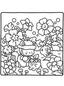 1本温馨儿童涂鸦绘画书，以可爱动物为主题，蒙特梭利绘画玩具，创意礼物。易于涂色的线条绘画书，以植物为主题，成人绘画书，送给朋友、情侣和家人的礼物，返校季学习用品。 - 彩色 - 查看 8