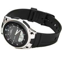 Casio AW80-1A Men's Forester Sports Illuminator Ana-Digi Telememo Databank Black Dial Watch - màu đen - Xem 3