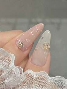 10件装奢华优雅闪亮美甲装饰品、美甲贴纸、女士美甲配件