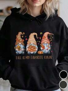 2026 AChristmas Outfit WomenWomen's Heavyweight Hoodie - Gothic Love Me Like My Demons Print Sweatshirt, Loose Fit Pullover Hoodie With Pocket & Drawstring Hood, Long Sleeve Winter Sweater For WomenLoose And Comfortablewinter Clothes For Women - 黑色 7 - 查看 12