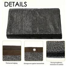 1pc High-Quality Black Sunshade Net (With Drawstring) - Durable Rain Cover, Suitable For Swimming Pools And Patios - 65-75% UV Protection, Outdoor Canopy For Yard, Patio, Garage And Garden Oasis, With Ropes. - Black + Drawstring - View 7