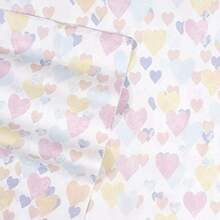 Colección 1500 - Juego de sábanas para niños y niñas, divertidos y coloridos y cómodos, bolsillo profundo, sin arrugas, ropa de cama suave y acogedora, tamaño individual, ancla(Corazones clásico Doble) - Multicolor - Ver 3