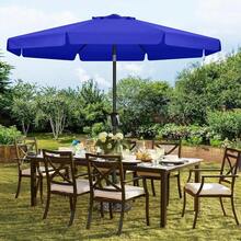 Valance Patio Umbrella For Outdoor Table Market -8 Ribs (11ft,Blue),11FT,Blue - Blue - View 3