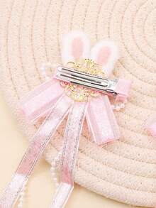 2pcs Cute Cartoon Hair Clips For Baby Girls, Fashionable Hair Accessories For Daily Use - Multicolor - View 5