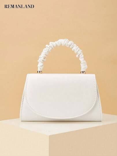 REMANLAND 这款优雅精致的女士手提包采用褶皱手柄设计，是晚宴包或派对包的完美之选。这款肩包适合出席派对、婚礼、宴会和招待会的女士，是送给任何女性的理想礼物。