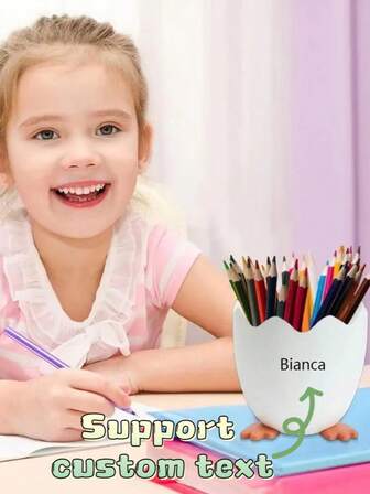 1ชิ้น กล่องเก็บของข้อความที่ปรับแต่งได้, กล่องจัดระเบียบเครื่องเขียนอเนกประสงค์ กล่องเก็บดินสอสีและปากกาเมจิกสำหรับเด็กบนเดสก์ท็อปความจุขนาดใหญ่ ที่ใส่ปากกา, กล่องจัดระเบียบเครื่องเขียนบนโต๊ะนักเรียน, เหมาะสำหรับในร่ม, โต๊ะทำงาน, ของขวัญสำหรับเพื่อน