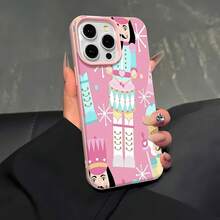 Funda de teléfono con espejo y diseño de Cascanueces. También funciona como espejo y es compatible con  17,  16 Pro Max,  15 Pro Max,  13 y  12. Fabricada en TPU resistente, garantiza una excelente protección contra golpes y caídas. Un regalo encantador para familiares, amigos, celebraciones navideñas, parejas y ocasiones especiales como Navidad, citas o cumpleaños. - Rosa - Ver 5