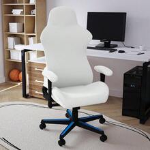 Gaming ChairsMarsheepy Funda para Silla con Brazos Color sólido de poliéster Desmontable y Anti-Polvo. Ideal para sillas Gaming de Juegos de Oficina y más Blanco - blanco - Ver 4