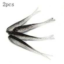 小灰鱼、小银鱼、软饵、铅钩、软鱼诱饵、亚仿真饵、仿生叉尾软饵 - 彩色 - 查看 15