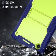 HUASEMI Silicone Hard Shell Protective Case With Built-In Stand For Samsung SamTab A8 Tablet - Lime Green - View 10
