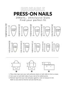 30片短款杏仁形豹纹和花卉美甲贴纸，法式亚克力按压式美甲贴片，包含1片果冻胶和1个指甲锉，非常适合夏季、花卉和秋季美甲，是派对、跳舞和日常美甲的理想之选。 - 彩色 - 查看 8