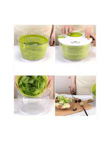 Centrifugadora Manual Para Verduras, Escurridora para Frutas y Verduras - Verde - Ver 5