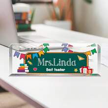 Customized Teacher Pencil Sign41styles, Teacher Gifts, Teacher Appreciation Gift, Teacher Desk Name Plate, Personalized Gift For Teacher, Teacher Name Sign,[Custom Acrylic Desk Nameplate] High Gloss Custom Acrylic Desk Nameplate - Multicolor - View 38