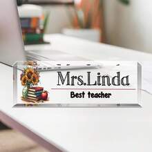 Customized Teacher Pencil Sign41styles, Teacher Gifts, Teacher Appreciation Gift, Teacher Desk Name Plate, Personalized Gift For Teacher, Teacher Name Sign,[Custom Acrylic Desk Nameplate] High Gloss Custom Acrylic Desk Nameplate - Multicolor - View 48