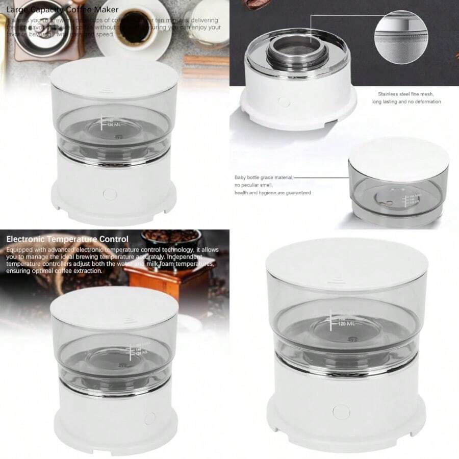 PZW Portable Automatic Pour Over Coffee Maker w/Electronic Temp Control Quick Extraction and Large Capacity; Safe ABS and Stainless Steel Drip Kettle for Home Travel2537 - 111 - Ver 1